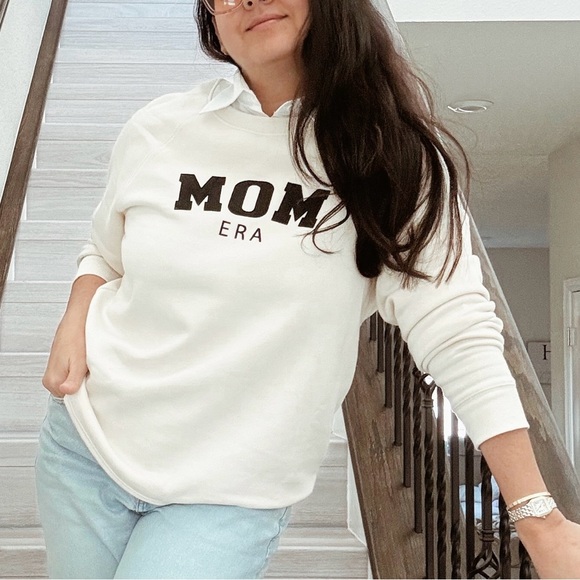 RSStudio Sweaters - White 'MOM ERA' Sweatshirt